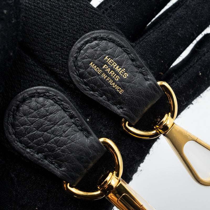 Hermes Mini Evelyn Clemence Black GHW Stamp B