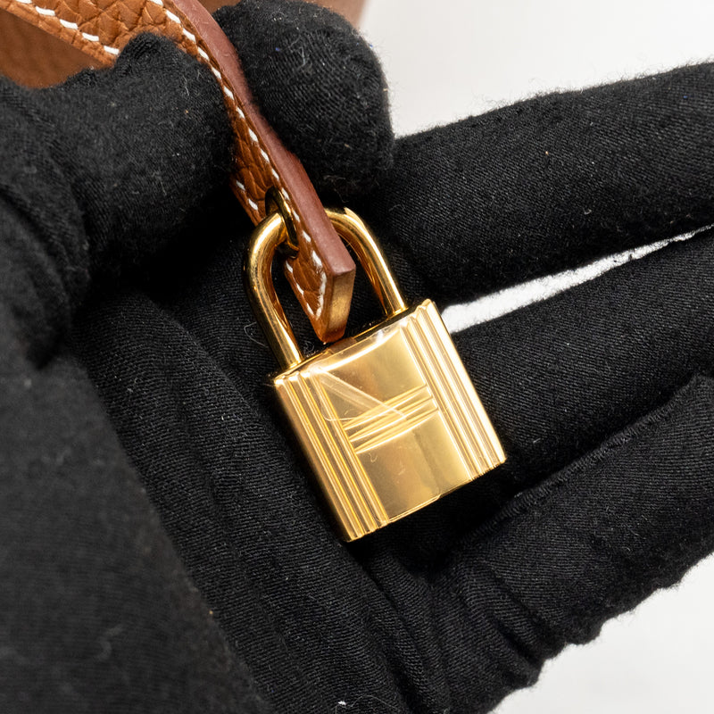 Hermes Picotin 18 Lock bag clemence gold GHW stamp U
