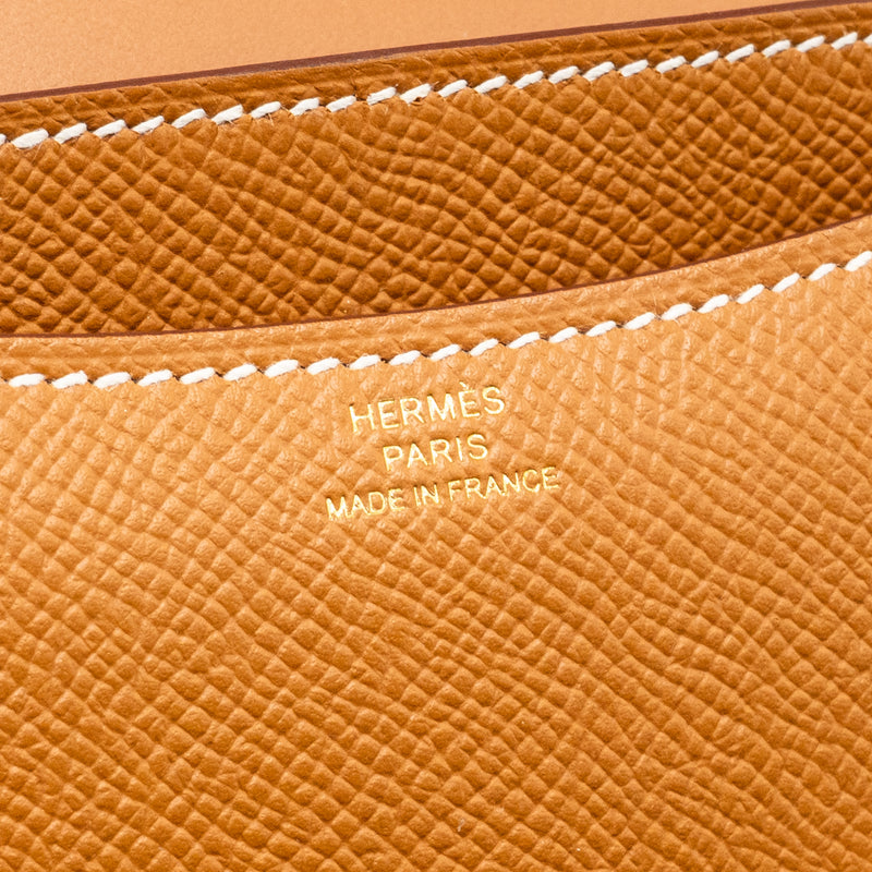 Hermes mini constance epsom gold RGHW stamp K
