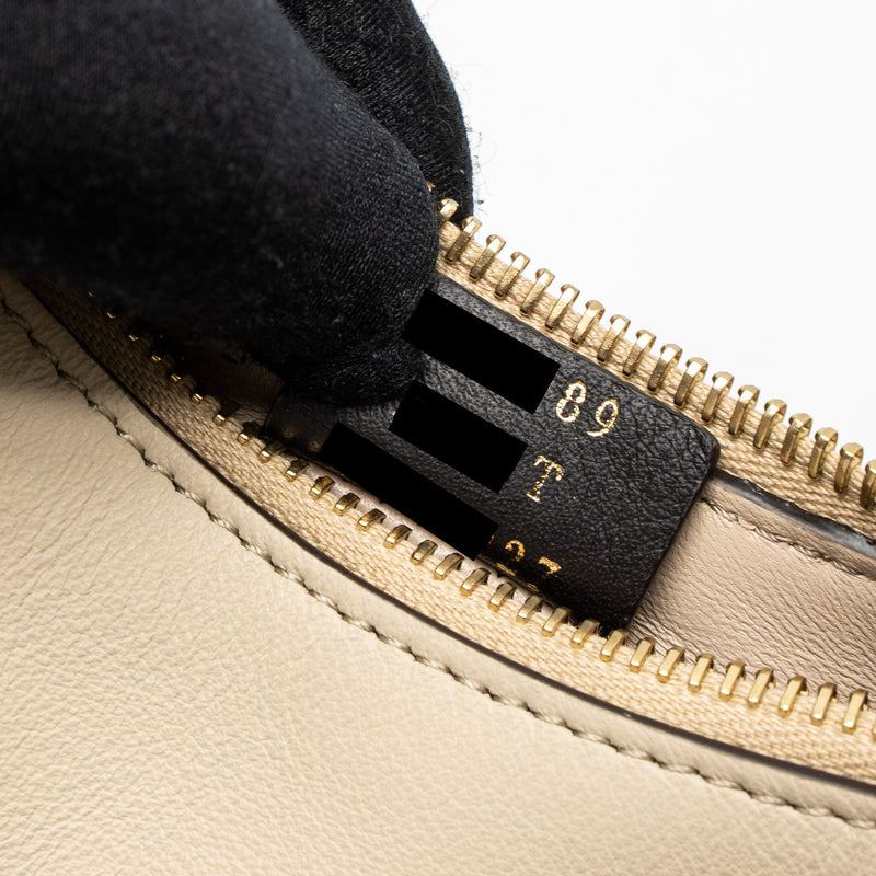 Fendi Nano Fendigraphy Leather Charm Calfskin Beige GHW