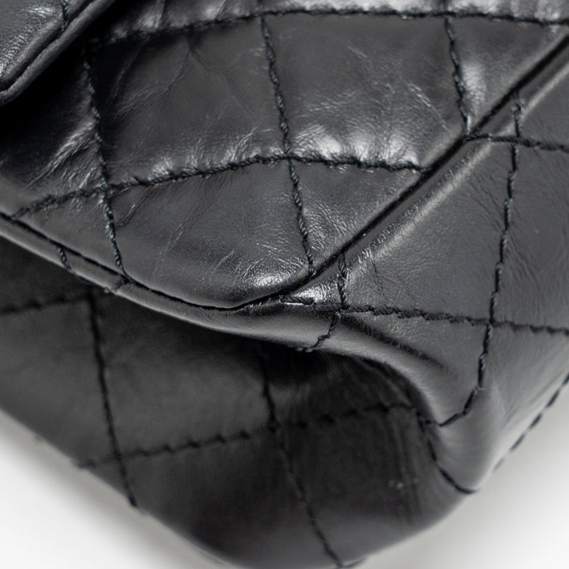 Chanel small 2.55 Reissue flap bag aged calfskin black GHW