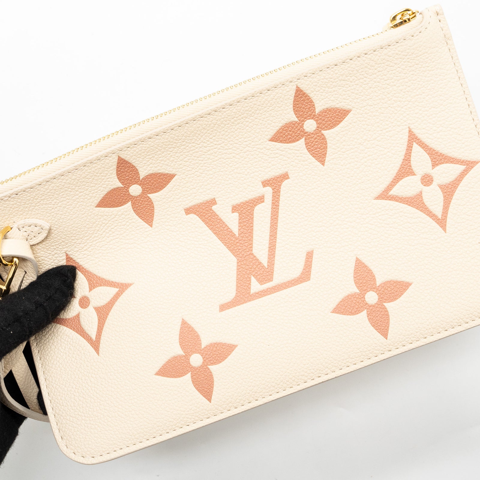 Louis Vuitton Neverfull MM Monogram Empreinte Crème/Rose Trianon GHW(n
