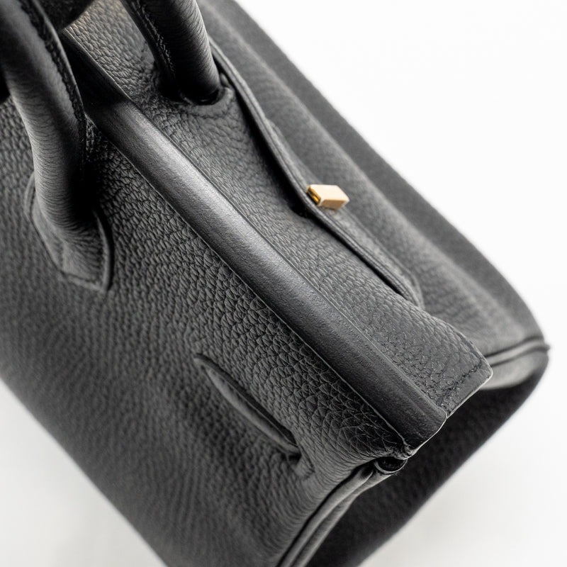 Hermes Birkin 25 Togo Black GHW Stamp Z