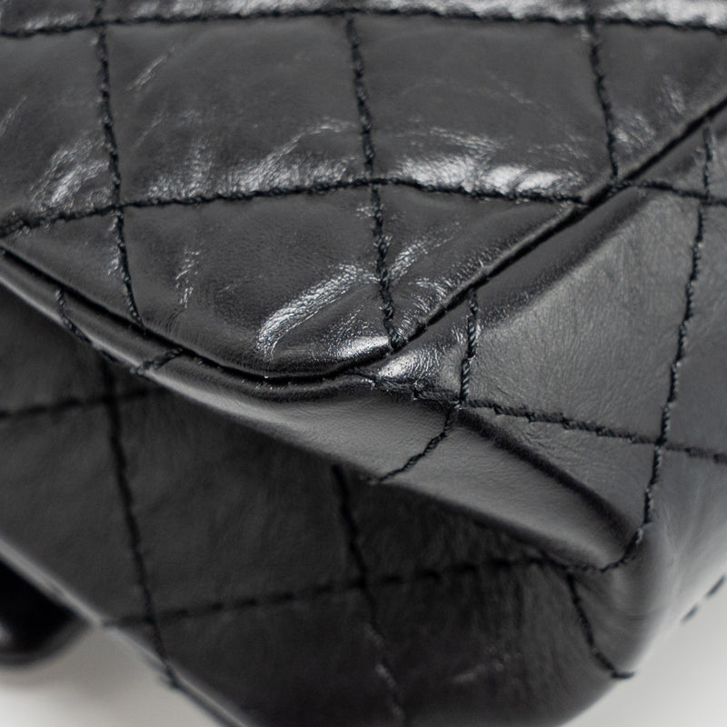 Chanel small 2.55 Reissue flap bag aged calfskin black GHW