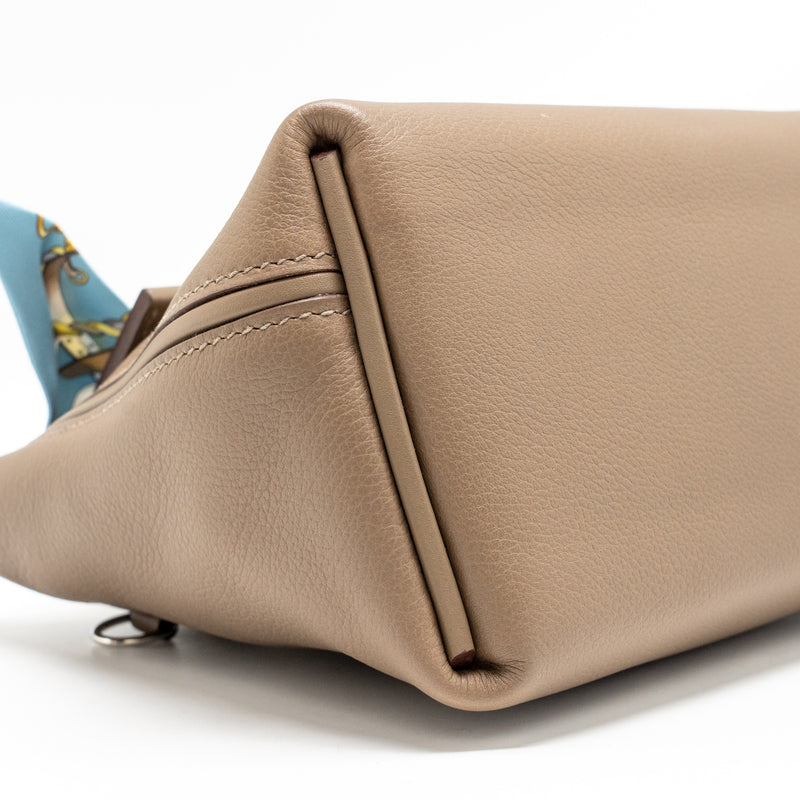 Hermes Mini 24/24 2424-21 Bag Evercolor Etoupe SHW Stamp B