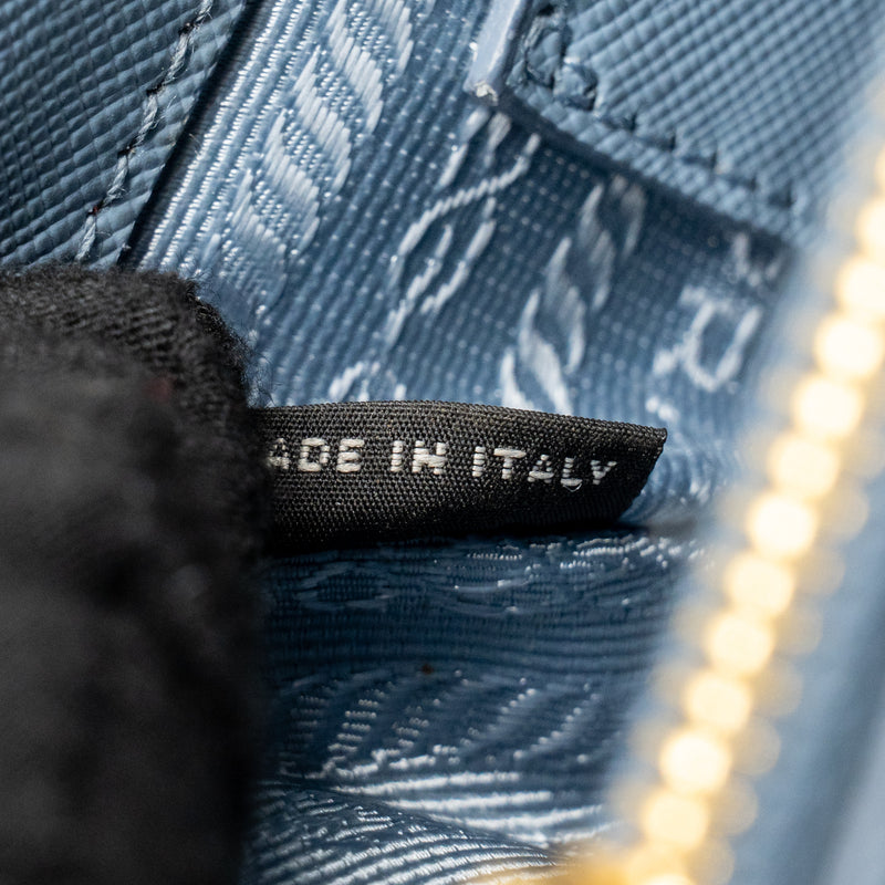 Parada Galleria Saffiano Mini Tote Bag leather light blue GHW