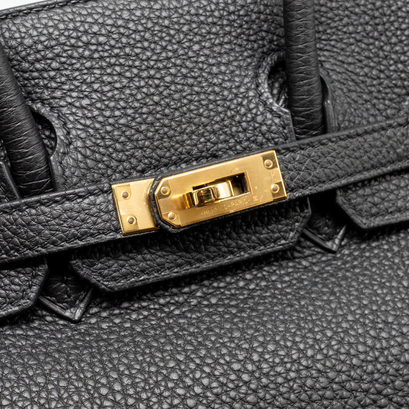 Hermes Birkin 25 Togo Black GHW Stamp Z