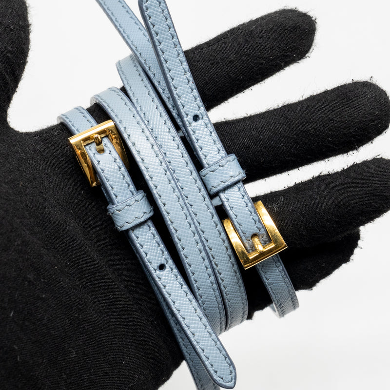 Parada Galleria Saffiano Mini Tote Bag leather light blue GHW