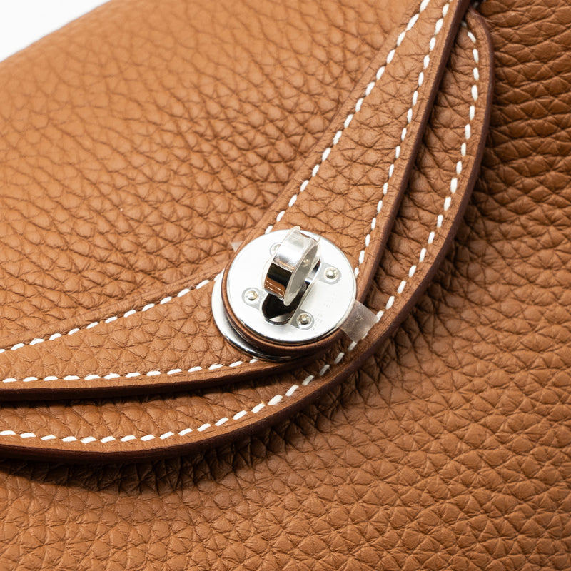 Hermes Mini Lindy Clemence Gold SHW Stamp B