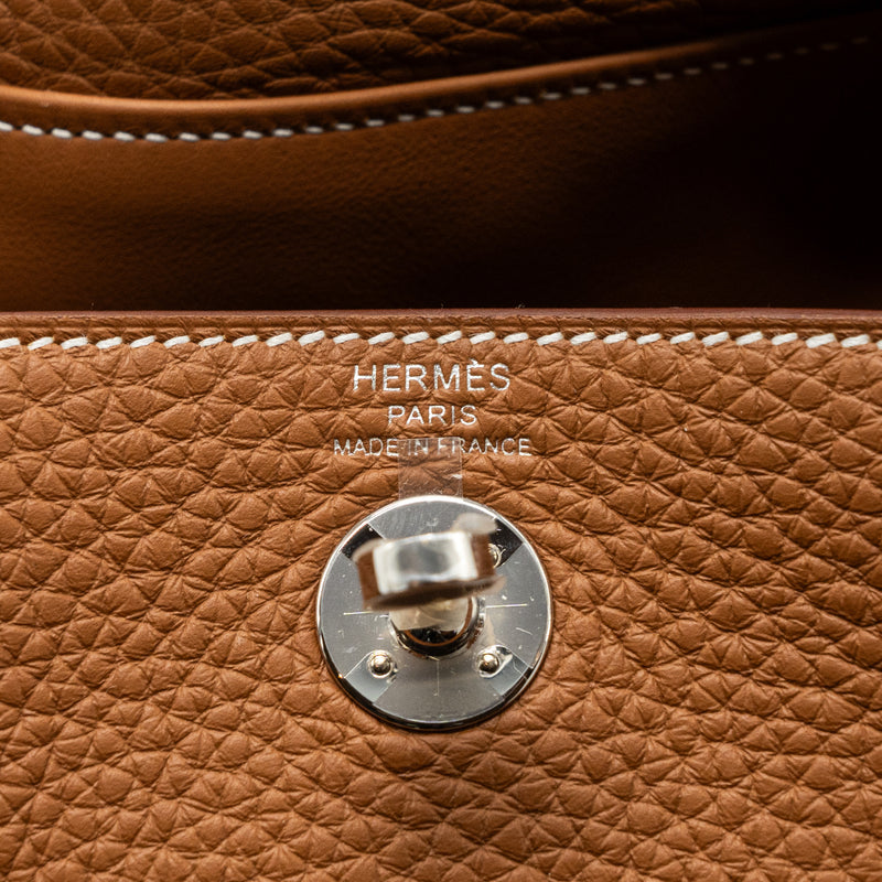 Hermes Mini Lindy Clemence Gold SHW Stamp B