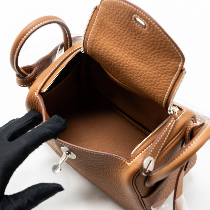 Hermes Mini Lindy Clemence Gold SHW Stamp B