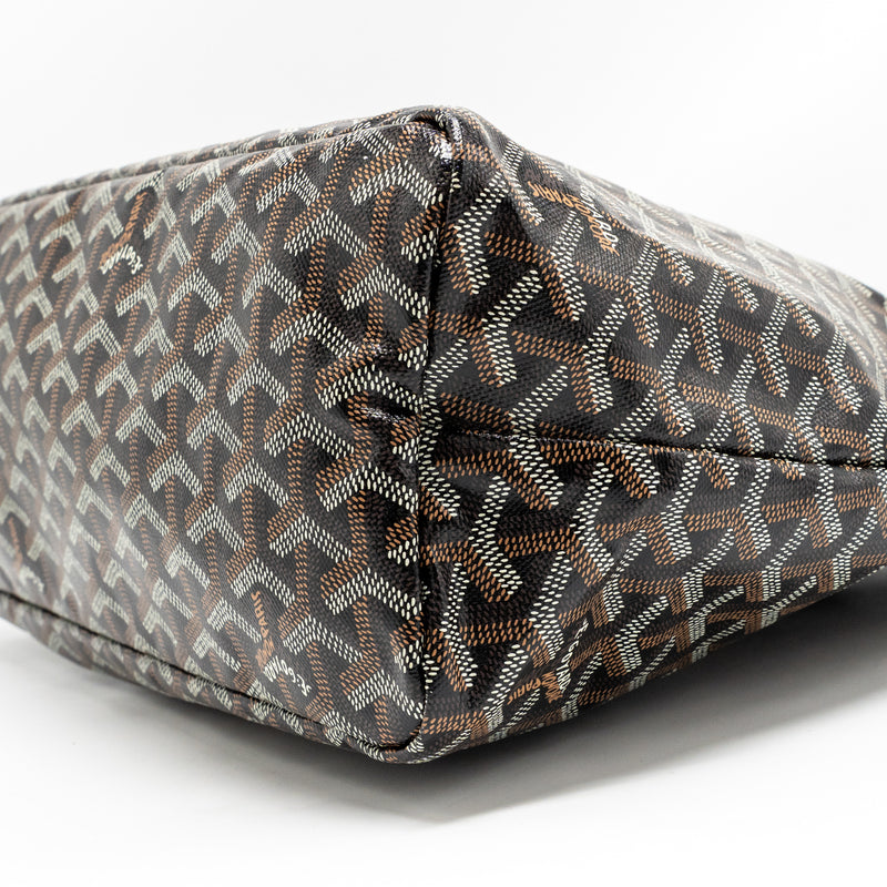 Goyard Boheme Hobo Bag Goyardine Canvas Black SHW