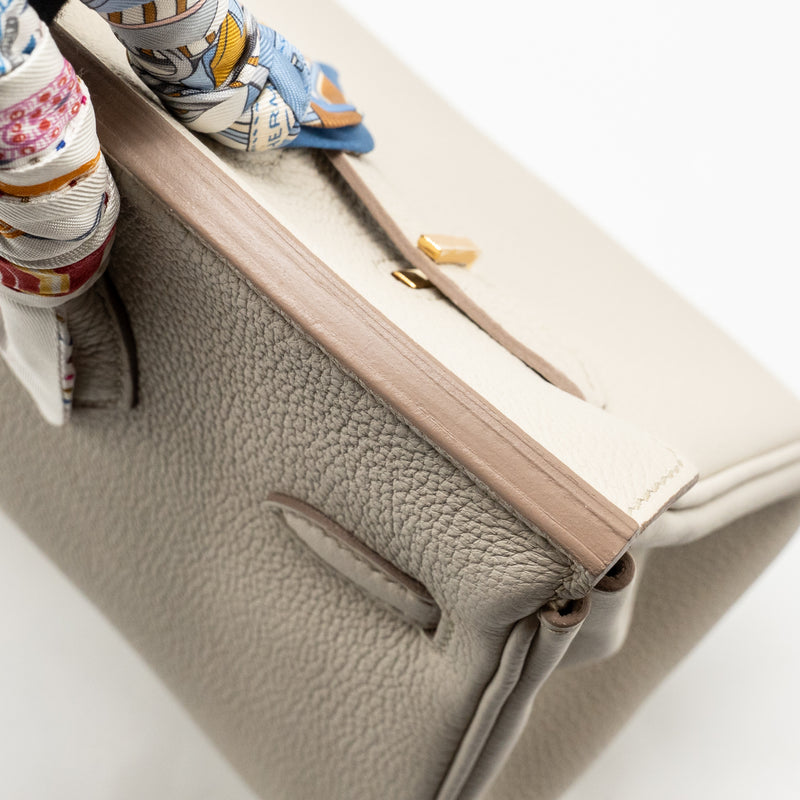 Hermes Birkin 25 Togo 8L Beton GHW Stamp B