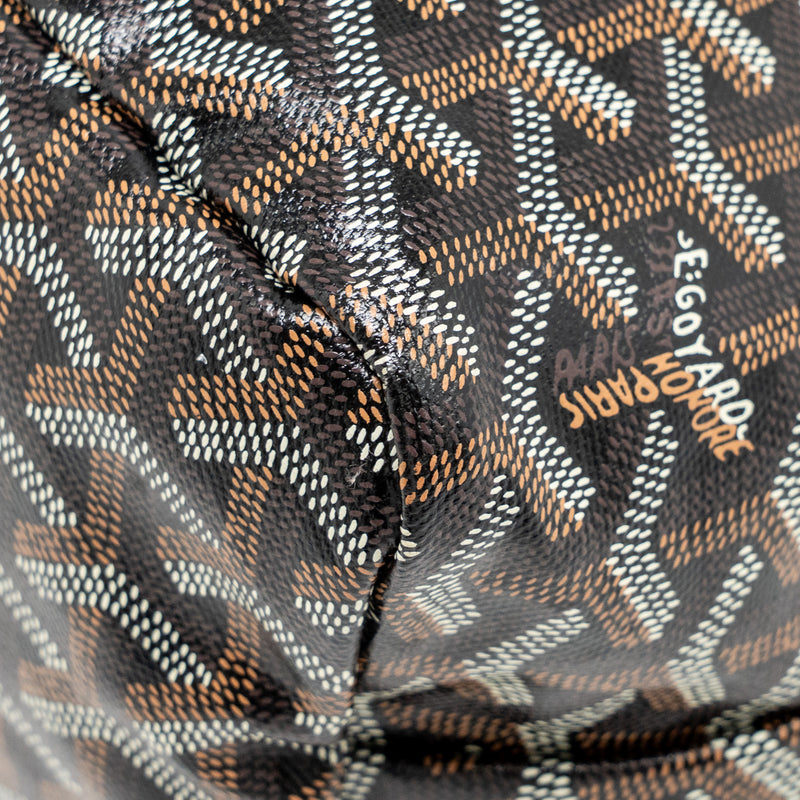 Goyard Boheme Hobo Bag Goyardine Canvas Black SHW