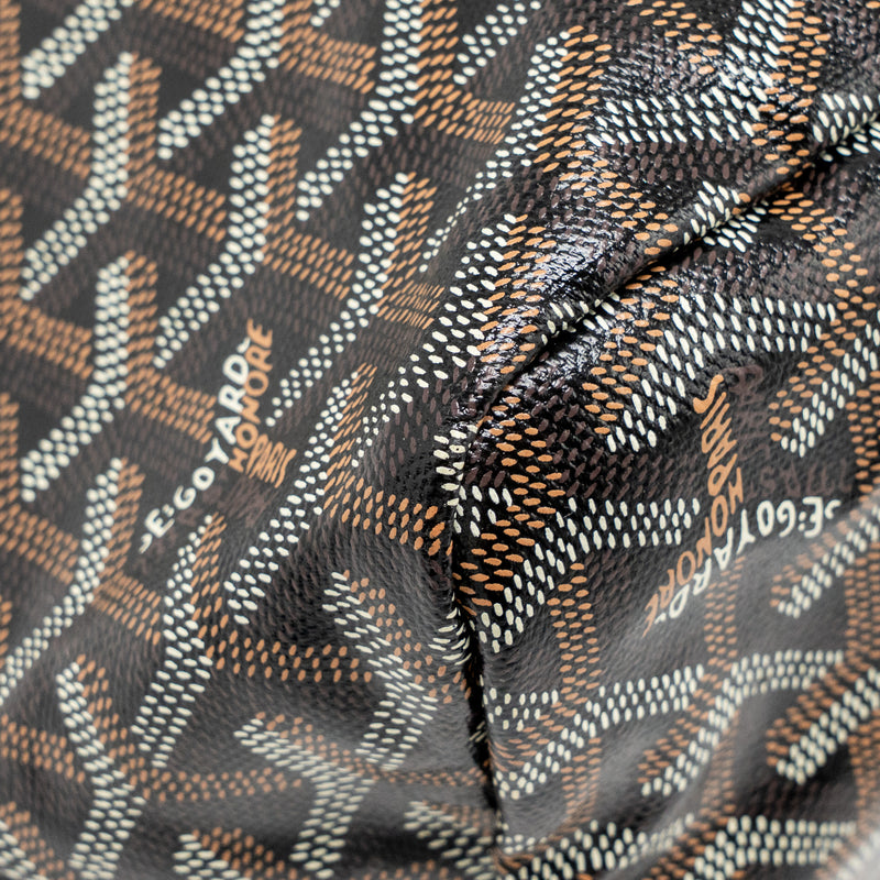 Goyard Boheme Hobo Bag Goyardine Canvas Black SHW