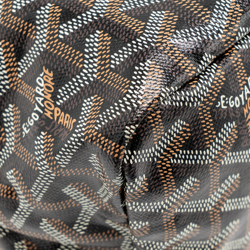 Goyard Boheme Hobo Bag Goyardine Canvas Black SHW