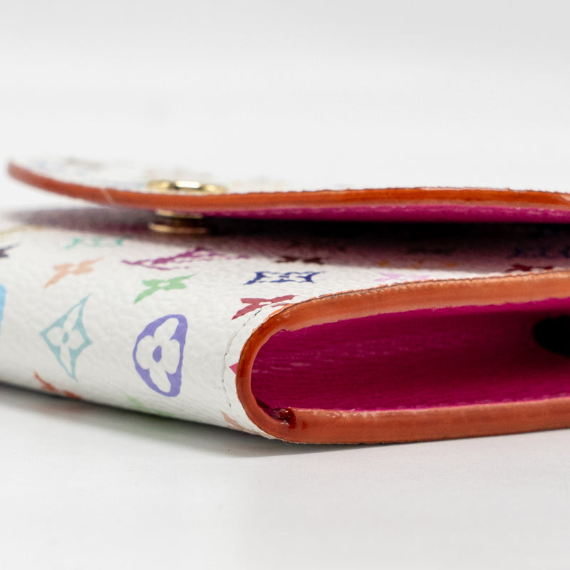 Louis Vuitton x Takashi Murakami Rosalie Coin Purse Multicoloured Monogram Canvas White GHW