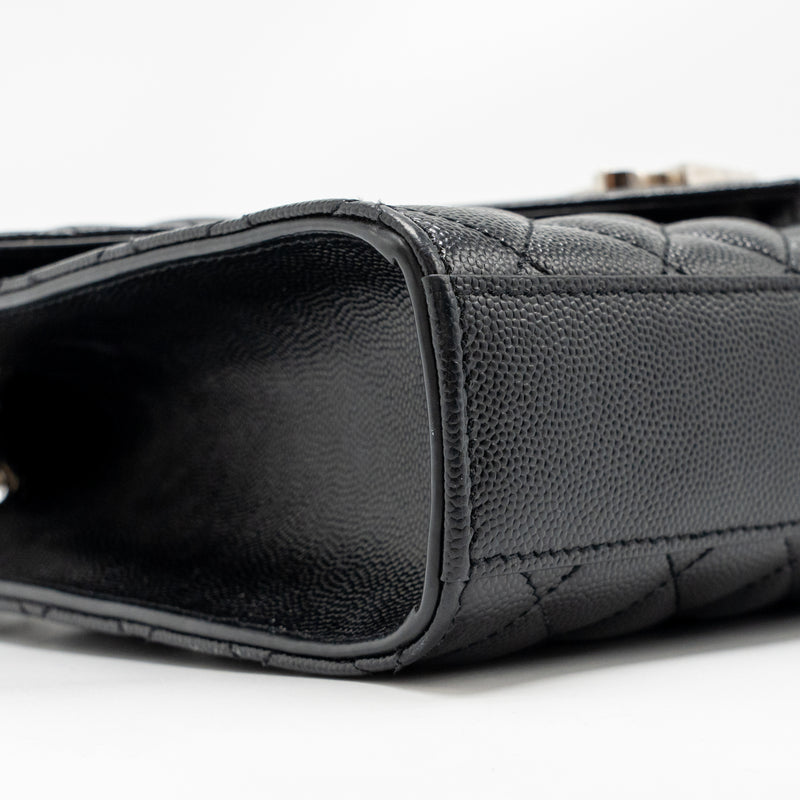 Saint Laurent/Ysl Medium Envelop Bag Grained Calfskin Black SHW