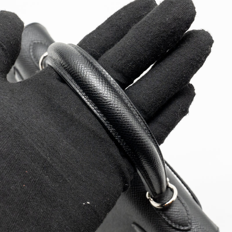 Hermes Kelly 25 Epsom Black SHW Stamp W