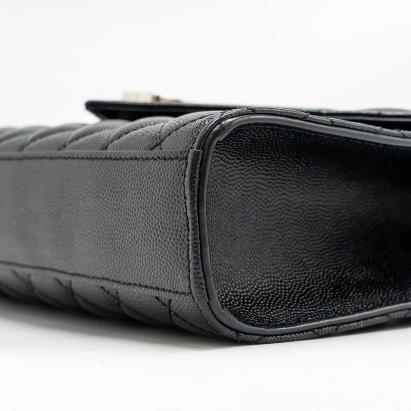 Saint Laurent/Ysl Medium Envelop Bag Grained Calfskin Black SHW