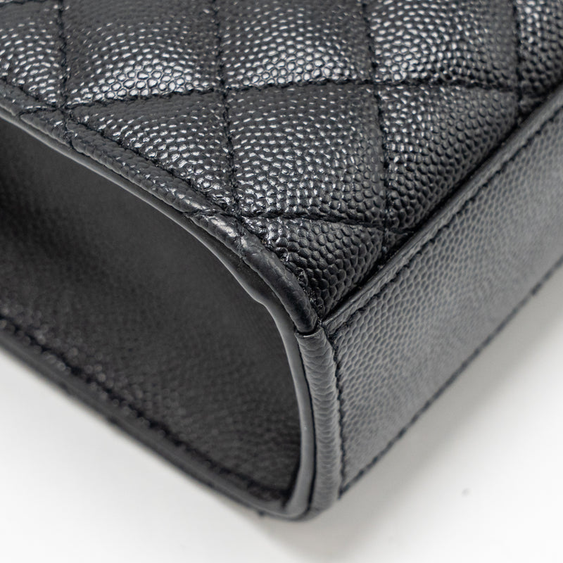 Saint Laurent/Ysl Medium Envelop Bag Grained Calfskin Black SHW