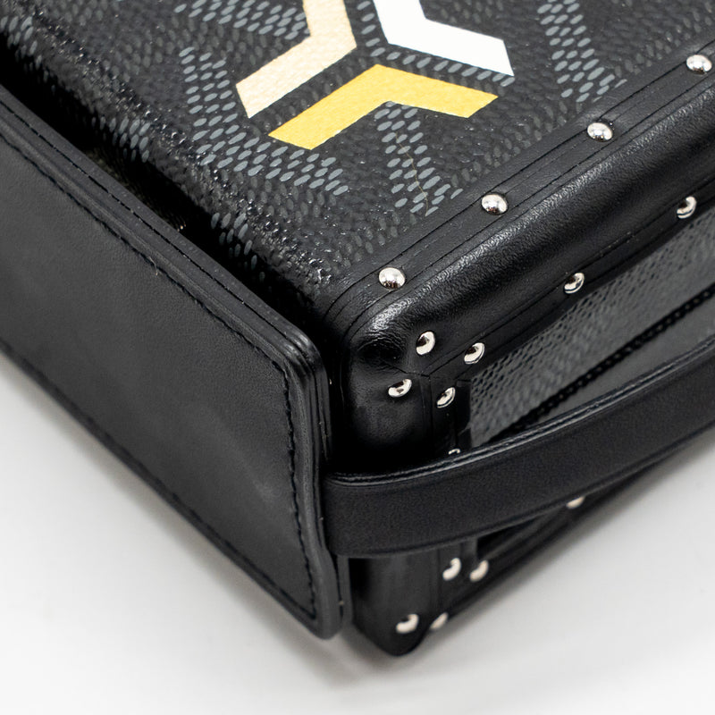Goyard Minaudiere Trunk Bag Goyardine Canvas Black SHW