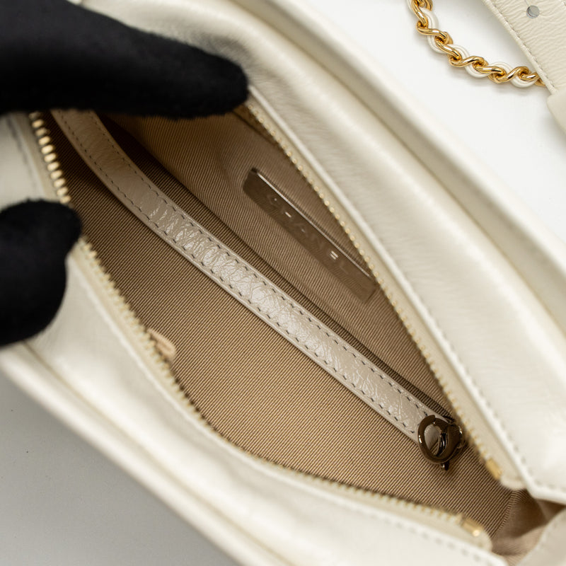 Chanel Small Gabrielle Hobo Bag Limited Edition Calfskin White Multicolour Hardware
