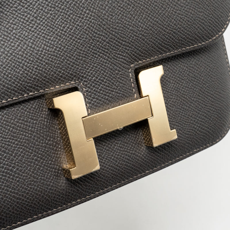 Hermes mini constance epsom graphite LGHW stamp B