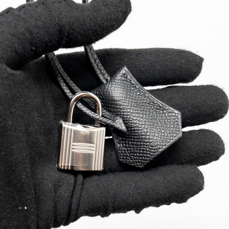 Hermes Kelly 25 Epsom Black SHW Stamp W