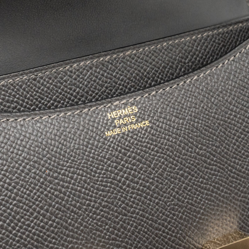Hermes mini constance epsom graphite LGHW stamp B