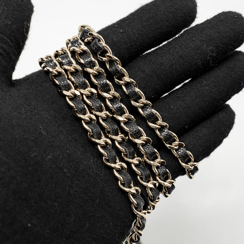 Chanel 25p CC top handle vanity with chain caviar black LGHW(microchip)