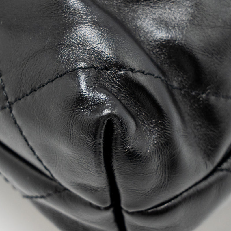 Chanel Mini 22 Bag Shiny Calfskin Black GHW (microchip)
