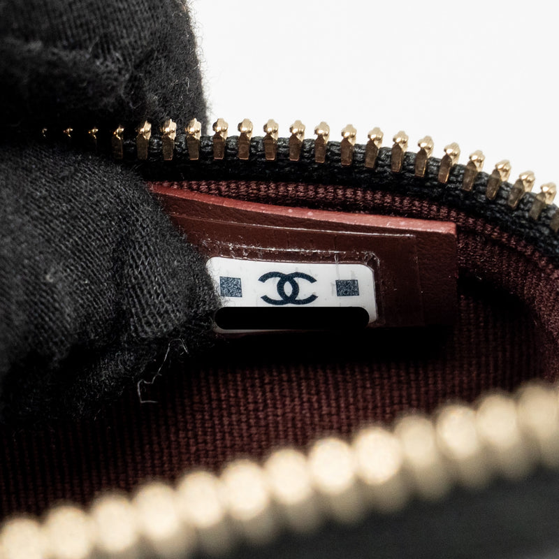 Chanel 25p CC top handle vanity with chain caviar black LGHW(microchip)