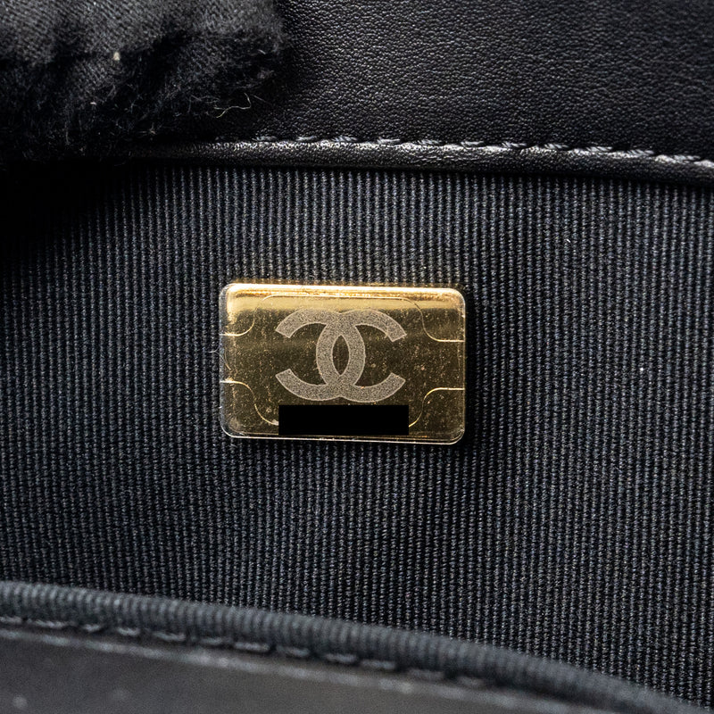 Chanel Small Boy Bag Smooth Calfskin Black GHW(Microchip)