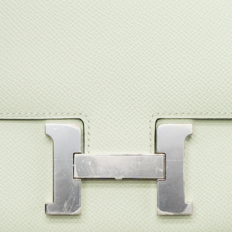 Hermes Mini Constance Epsom Vert Fizz SHW Stamp U (New Version)