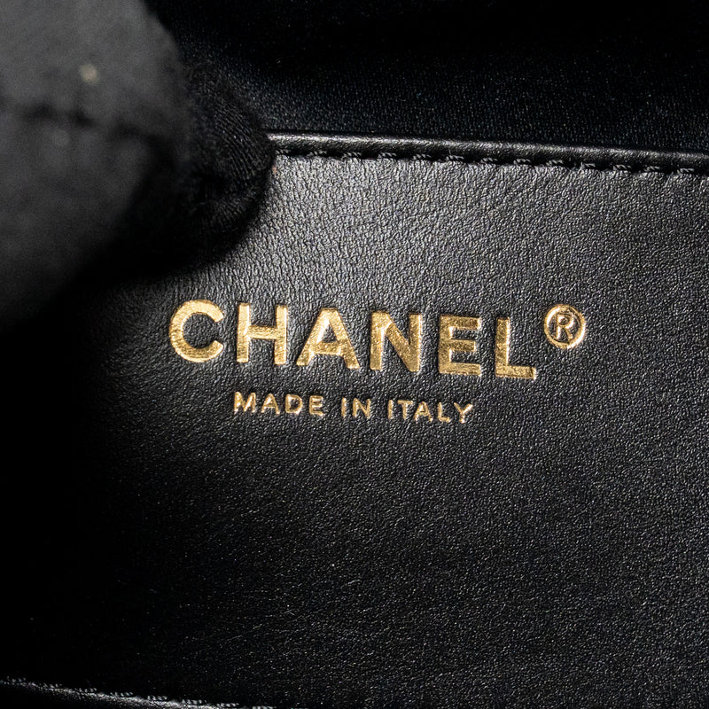 Chanel Small 25 Handbag Grained Calfskin Black GHW (Microchip)