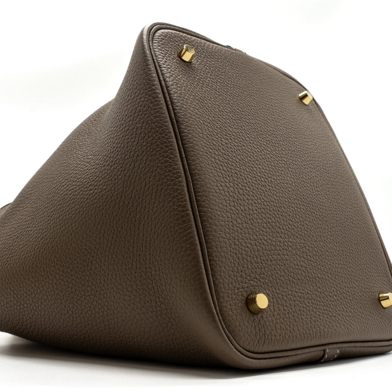 Hermes Picotin 22 Clemence Etoupe GHW Stamp Y