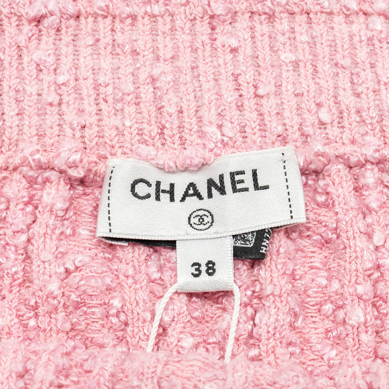 Chanel Size 38 22P Knit Skirt Viscose/Cotton/Polyamide Light Pink