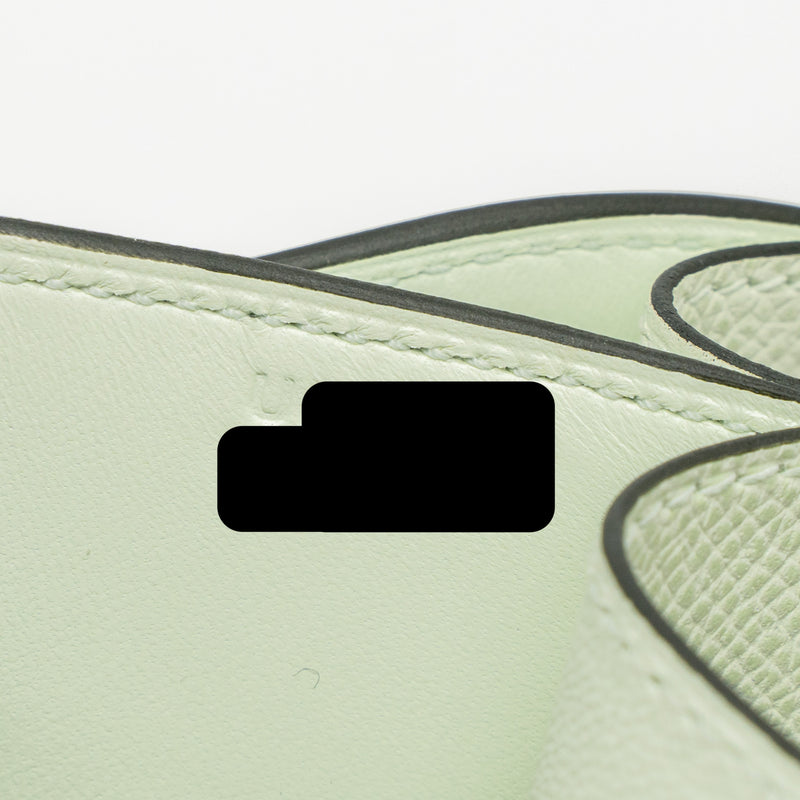 Hermes Mini Constance Epsom Vert Fizz SHW Stamp U (New Version)