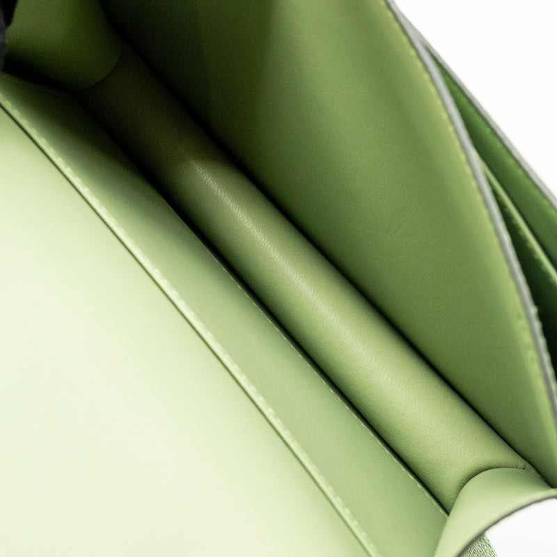 Hermes Mini Constance Epsom Vert Criquet GHW Stamp Y