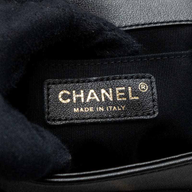 Chanel 23A Triple Pack Backpack Calfskin Black LGHW (microchip)