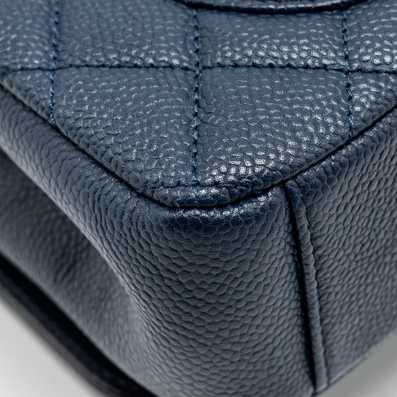 Chanel Filigree flap bag Caviar Navy/black GHW