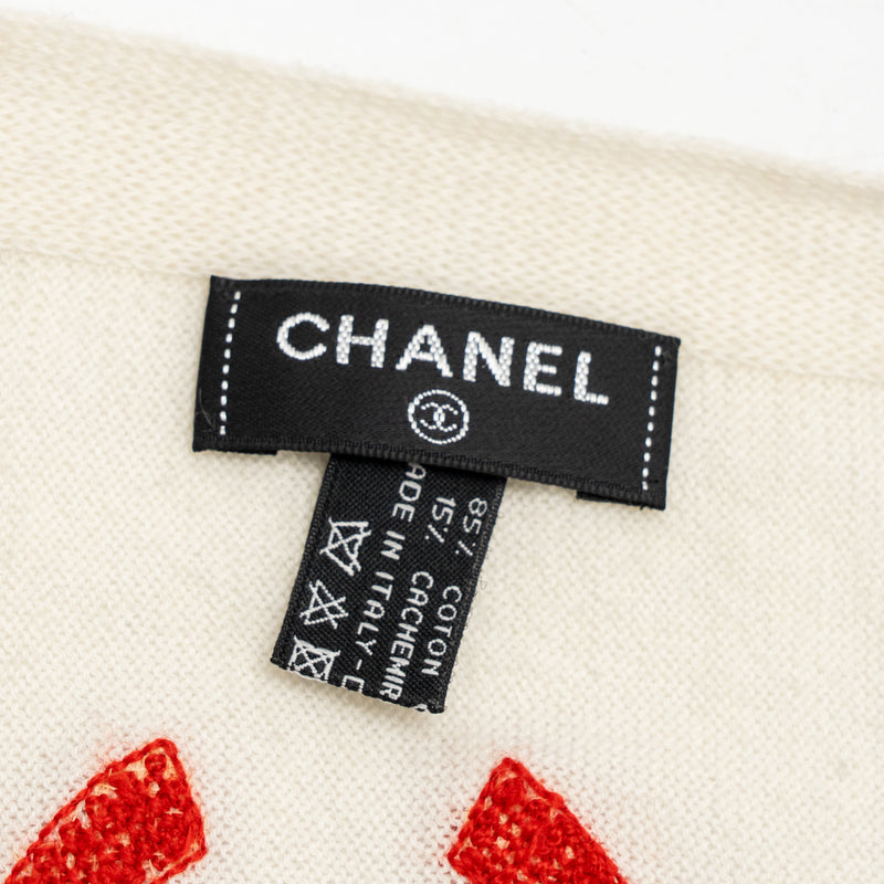 Chanel CC Scarf Cotton/Cashmere White/Blue/Red