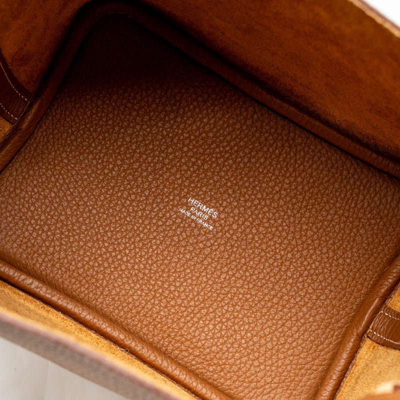 Hermes Picotin 18 Lock Bag Clemence Gold SHW Stamp U