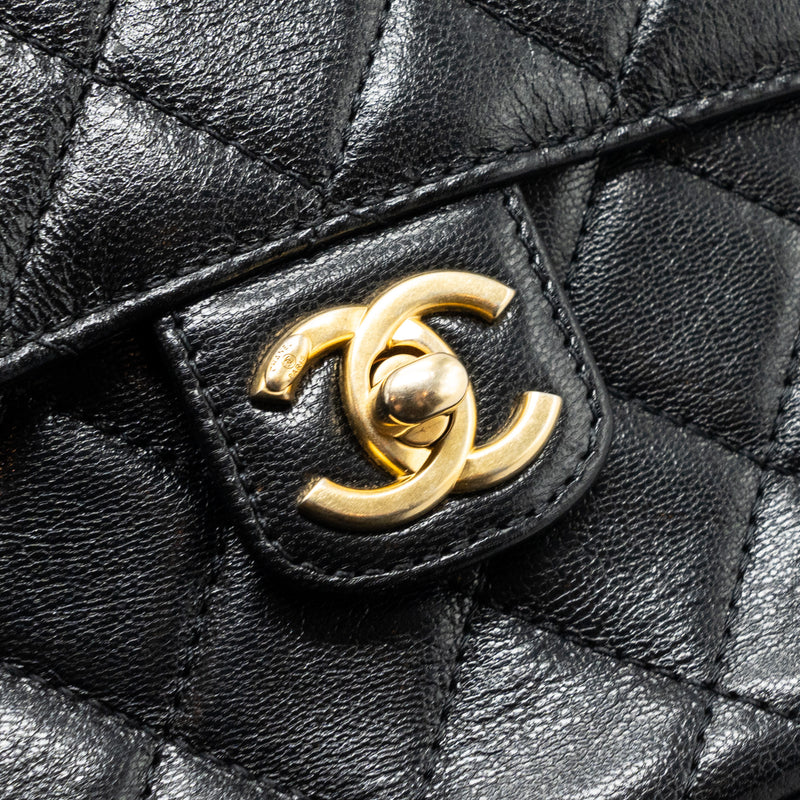 Chanel 22K retro new square large flap bag goatskin black GHW (microchip)