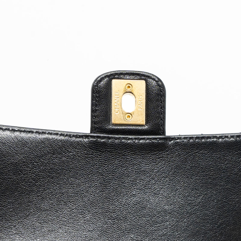 Chanel 22K retro new square large flap bag goatskin black GHW (microchip)