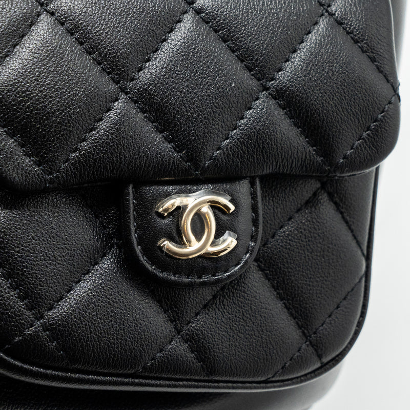 Chanel 23A Triple Pack Backpack Calfskin Black LGHW (microchip)