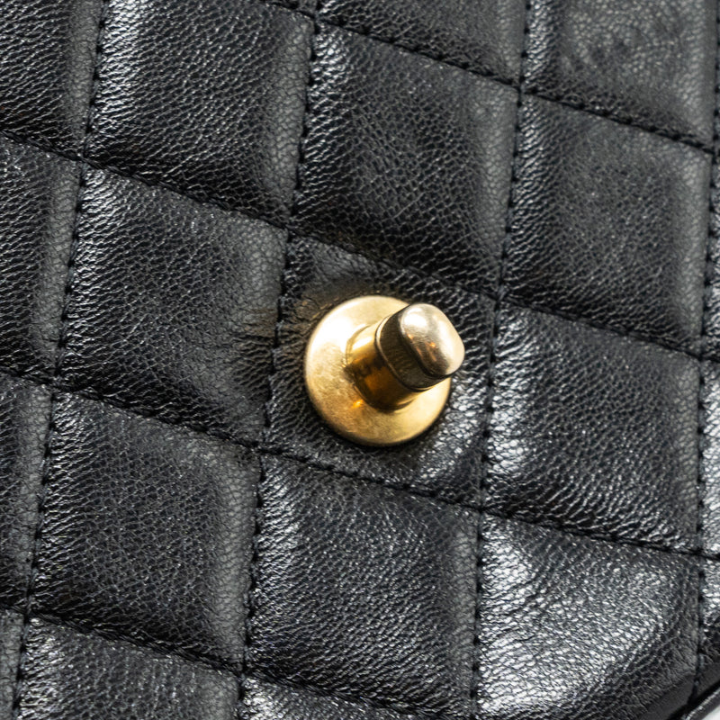Chanel 22K retro new square large flap bag goatskin black GHW (microchip)