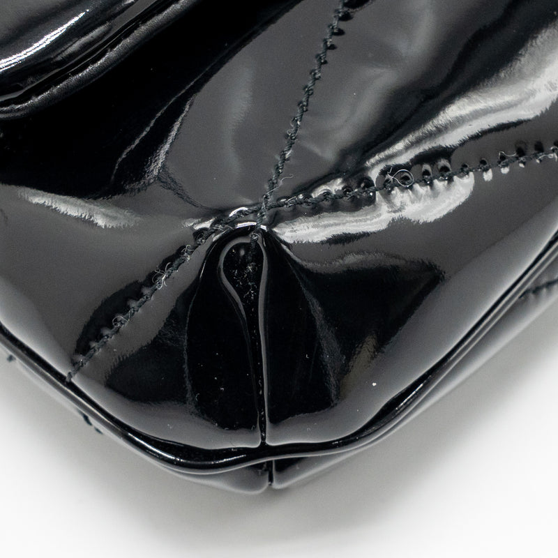 Saint Laurent/YSL LE 5 A 7 Quilted Shoulder Bag Patent Black GHW