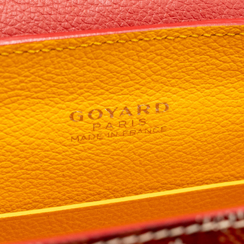 Goyard Mini Saigon Souple Bag Goyardine Canvas/Calfskin Red SHW